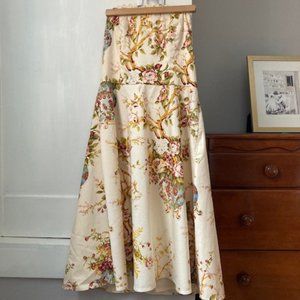 Floral Strapless Midi Dress